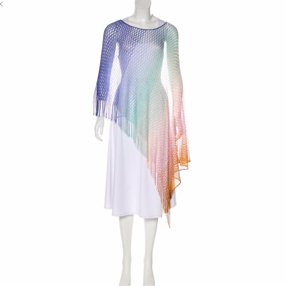 Missoni Poncho. Rainbow/multi-colored. In Excellent Condition!